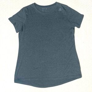 Reebok T-Shirt Short Sleeve Heather Dark Gray Size Large